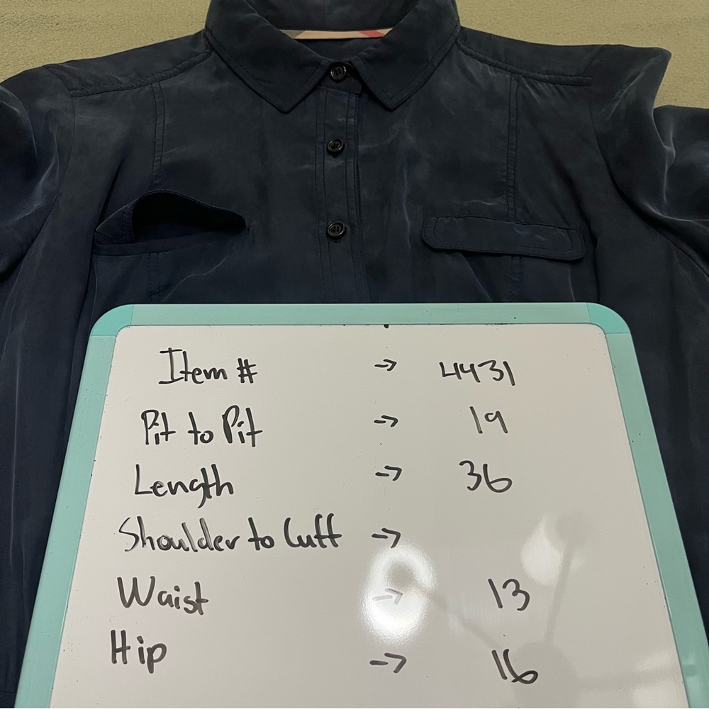 Burberry Brit Shirt Dress Dark Blue Short Sleeve Cotton Size Small - Picture 7 of 7